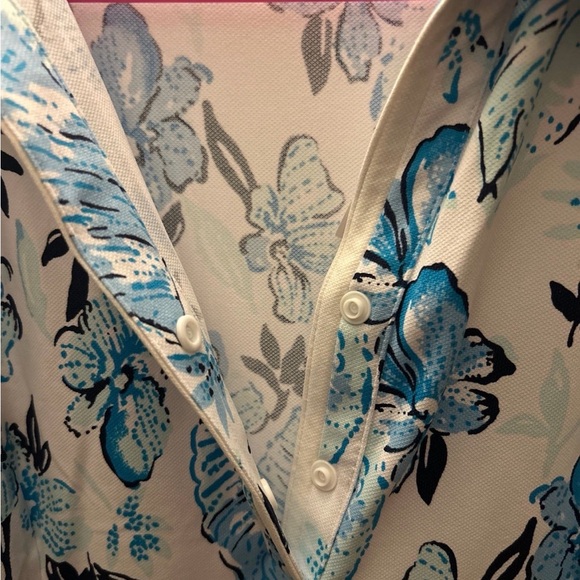 Lilly Pulitzer Aqua and White Floral Mini Dress - Picture 8 of 9